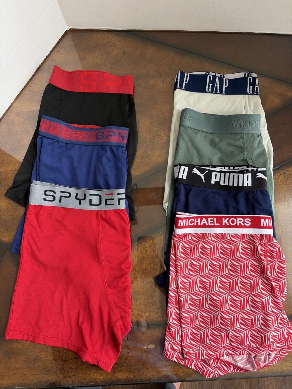 MEN'S boxer BRIEFS LOT MEDIUM spyder John Kors Gap Puma Wrangler READ